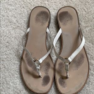 Lily Pulitzer white leather sandals